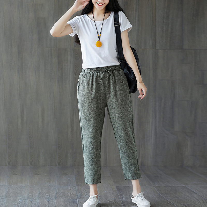 Women Cropped Pants Autumn Winter Trousers Elastic Waist Solid Color Slim Fit Fashion Casual Ladies Tops, Army green
Women Cropped Pants Autumn Winter Trousers Elastic Waist Solid Color Slim Fit Fashion Casual Ladies Tops, Army green