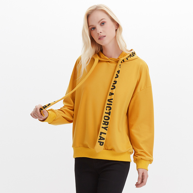 original design specifically for cross-border selling sweater female letters printed long-sleeved hooded sweater hooded sweater, Yellow
original design specifically for cross-border selling sweater female letters printed long-sleeved hooded sweater hooded sweater, Yellow