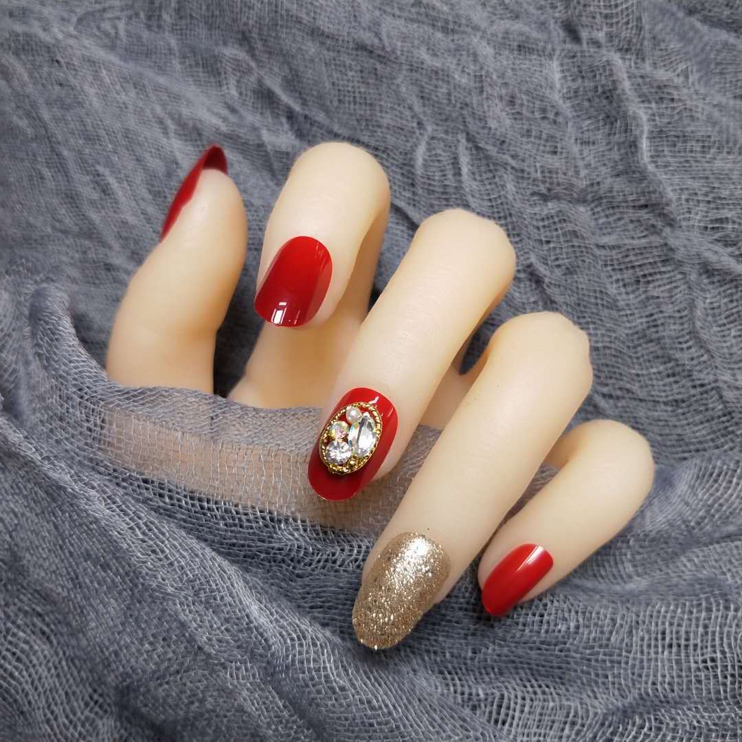 Round head nail wear a bride a new Japan and South Korea 24 nail art fake nails patch full set, White 
Round head nail wear a bride a new Japan and South Korea 24 nail art fake nails patch full set, White