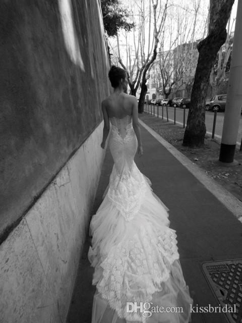 Winter Newest Fall White Lace Mermaid Wedding Dresses With Sweetheart Slim Corset Bodice Tulle Appliques Bridal Gowns Vestios De Novia