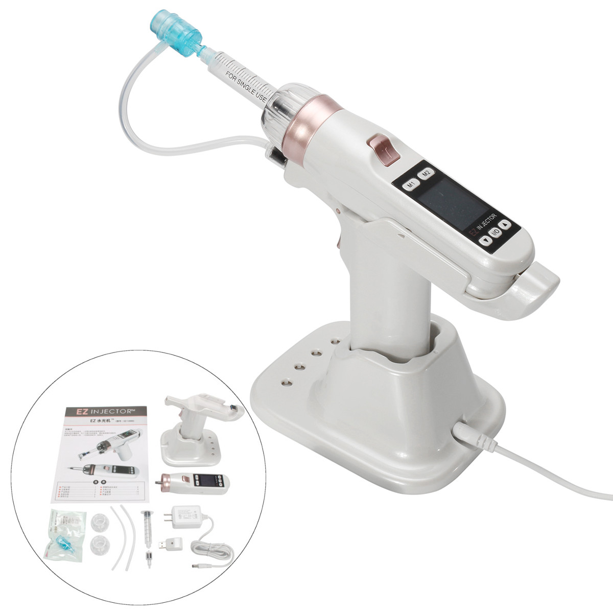 Mesotherapy EZ Negative Pressure Meso gun Mesotherapy Hydrolifting Water Injector Needle Free Microcrystal Injection home use
Mesotherapy EZ Negative Pressure Meso gun Mesotherapy Hydrolifting Water Injector Needle Free Microcrystal Injection home use