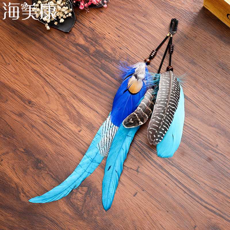 Haimeikang Women Feather Clip Headband Novelty Headdress Tribal Hair Rope Headpieces Hippie Party Fashion New Headwear
Haimeikang Women Feather Clip Headband Novelty Headdress Tribal Hair Rope Headpieces Hippie Party Fashion New Headwear
