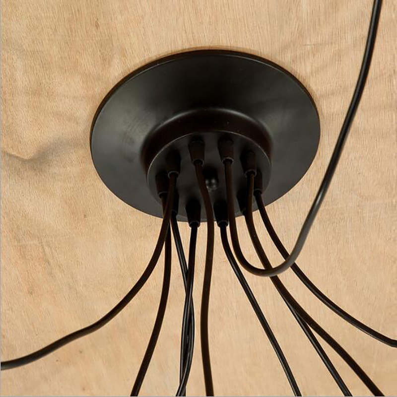 Modern Nordic Retro Edison Chandelier lamp Lighting Vintage Loft Antique Adjustable DIY E27 Spider Pendant Hanging Home Lights
