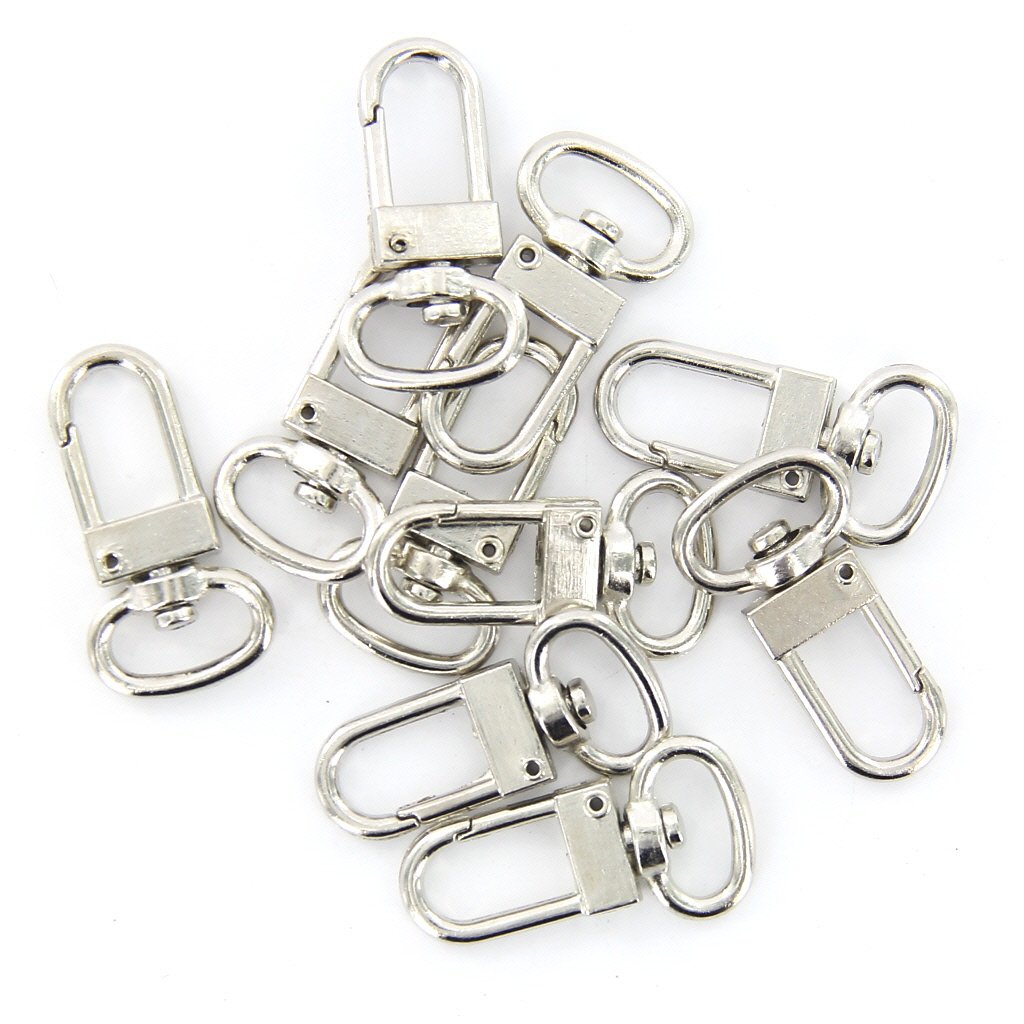 50 Pcs High Quality Swivel Carabiner Hook Silver Color Key Chains Sleutelhanger Key Ring 18mm x 33 mm, Slivery;golden
50 Pcs High Quality Swivel Carabiner Hook Silver Color Key Chains Sleutelhanger Key Ring 18mm x 33 mm, Slivery;golden