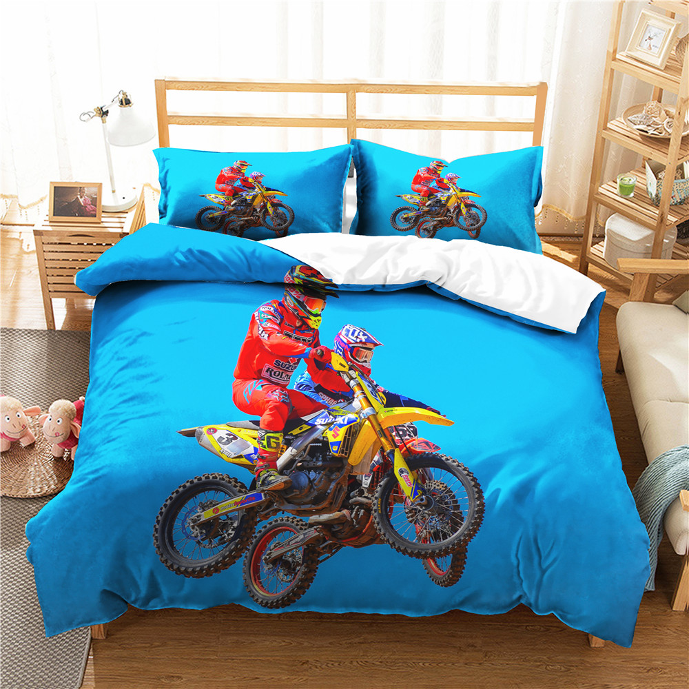 Boys Bedding Set Home Textiles 3D Motorcycle Competition Printed Bed Clothes with Pillowcase Single King Size Bed Linens
Boys Bedding Set Home Textiles 3D Motorcycle Competition Printed Bed Clothes with Pillowcase Single King Size Bed Linens