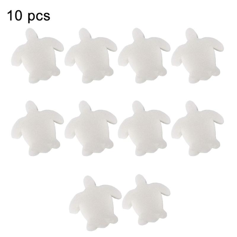 

10PCS Oil Absorbing Sponge Swimming Pool Hot Tub And Spa Turtle Absorb Sludge Dirt And Scum White Floating Spa Sponge Cleaners