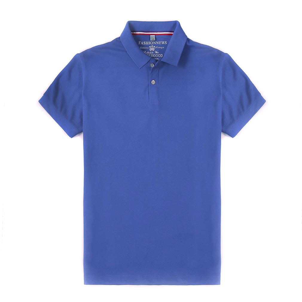 Leisure Men's Outdoor Button Down Quick Dry Golf Cycling Polo T-shirts Men Breathable Casual Short Sleeve Sports T-shirt Work Fitness Tops, Blue