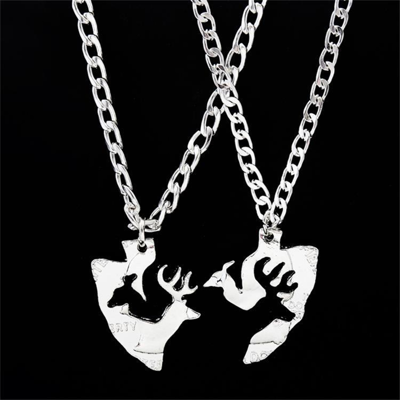 Buck and Doe Couples Puzzle Necklace Set Interlocking coin Love Pendant Best Friends Necklaces
Buck and Doe Couples Puzzle Necklace Set Interlocking coin Love Pendant Best Friends Necklaces
