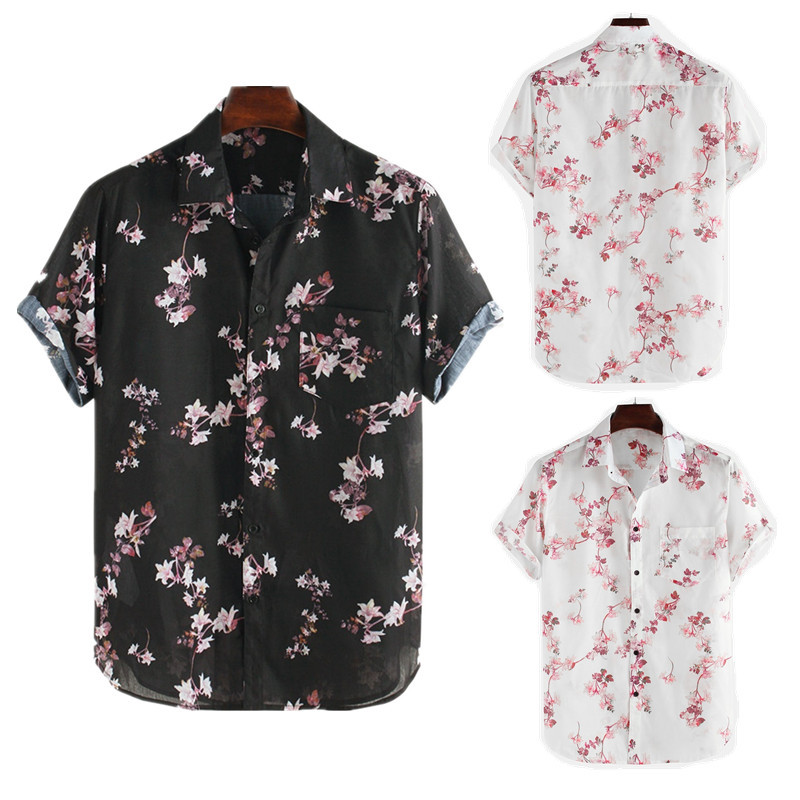 European large size loose summer men's casual flower printed short-sleeved shirt single-breasted lapel fashion male blouse, 01
European large size loose summer men's casual flower printed short-sleeved shirt single-breasted lapel fashion male blouse, 01