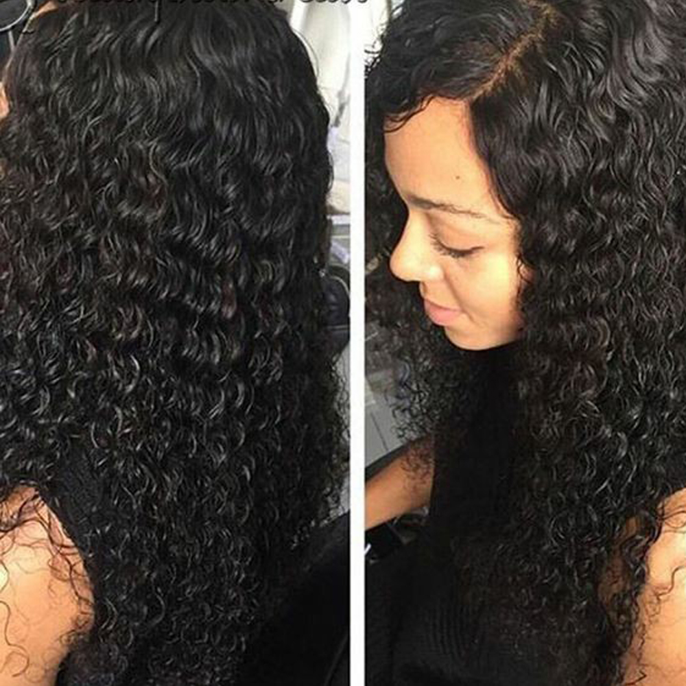 Pre plucked Curly lace front wig human Natural hairline brazilian virgin 360 full frontal wigs deep wave hair 130%density diva1