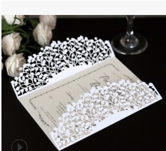 Laser Cut Tree Inviting Card Paper Party Event Supplies Decoration Romantic Wedding Invitation With 21 colors