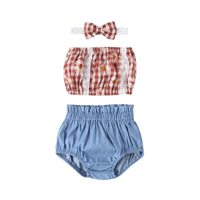 Summer Infant Baby Girl Outfits Clothes Off Shoulder Tops Crop Vest Flower Print Shorts Cute Headband Set 3-24M, Blue
Summer Infant Baby Girl Outfits Clothes Off Shoulder Tops Crop Vest Flower Print Shorts Cute Headband Set 3-24M, Blue
