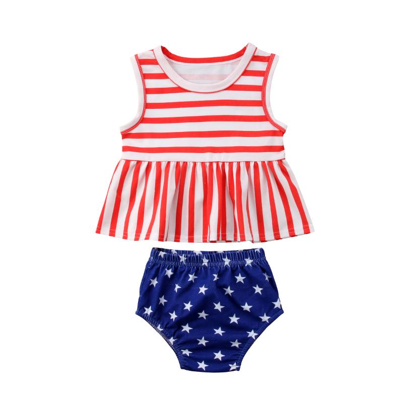 Independence Day Newborn Toddler Baby Girl Summer Striped Tank Tops+Shorts Pants Outfits Set, As pic
Independence Day Newborn Toddler Baby Girl Summer Striped Tank Tops+Shorts Pants Outfits Set, As pic