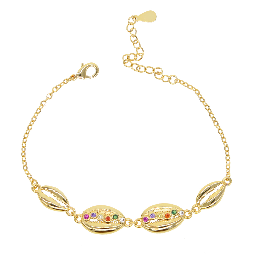 Big sale summer new arrived jewelry extend chain sea shell charm link chain bracelet necklace set