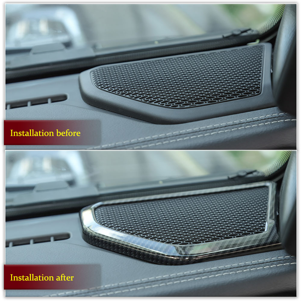 Carbon Fiber ABS A Column Speaker Ring Decoration Cover For Jeep Wrangler JL 2018+ Auto Interior Accessories