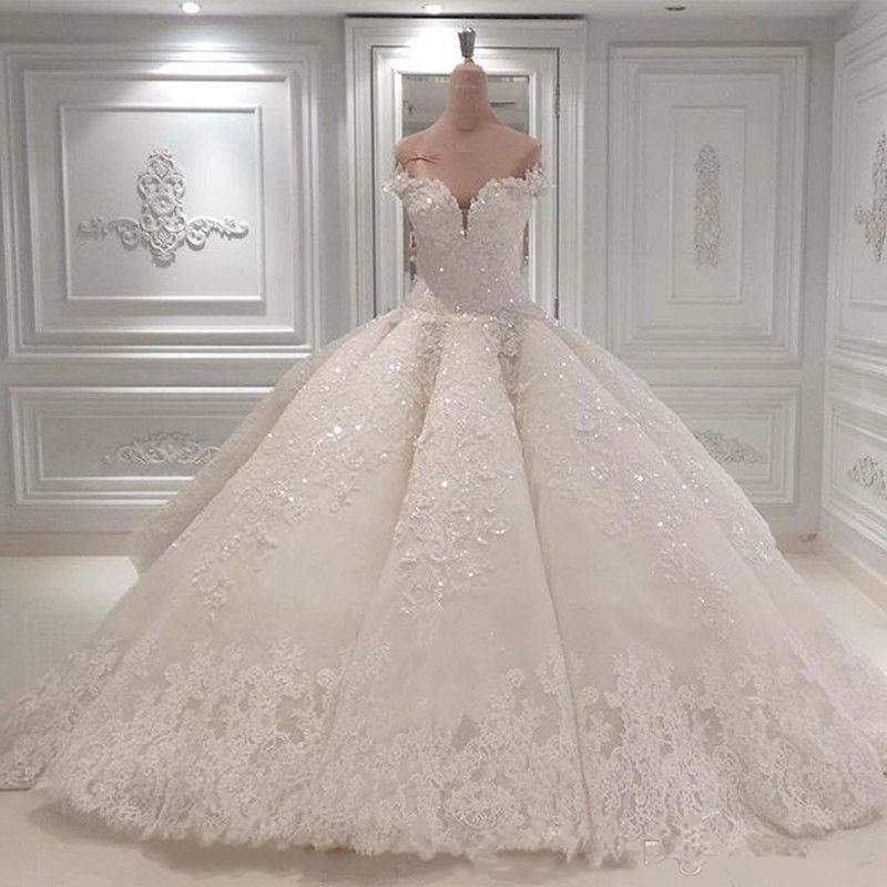 Sweetheart Off Shoulder Wedding Dresses 2020 Lace Appliques Ball Gown Sweep Train Bridal Gowns Vestido de Novia, Black
Sweetheart Off Shoulder Wedding Dresses 2020 Lace Appliques Ball Gown Sweep Train Bridal Gowns Vestido de Novia, Black