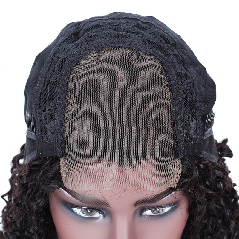 Brazilian Virgin 4X4 Wig Kinky Curly Products Lace Wigs 100% Human Hair 12-30Inch Natural Color Free Part