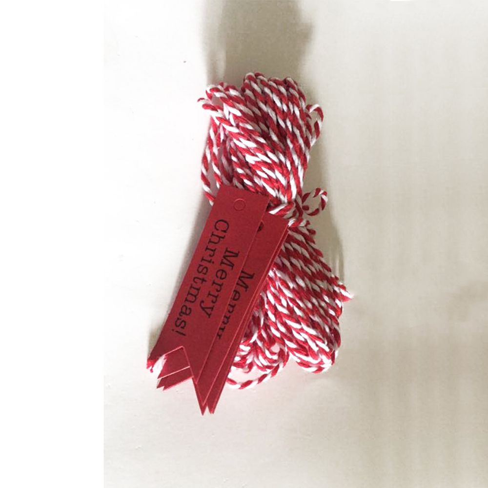 Merry Christmas Gift Tags Candy Bag Box Hang Paper Tags Label Xmas Gift Craft Card String Christmas Tree Decoration