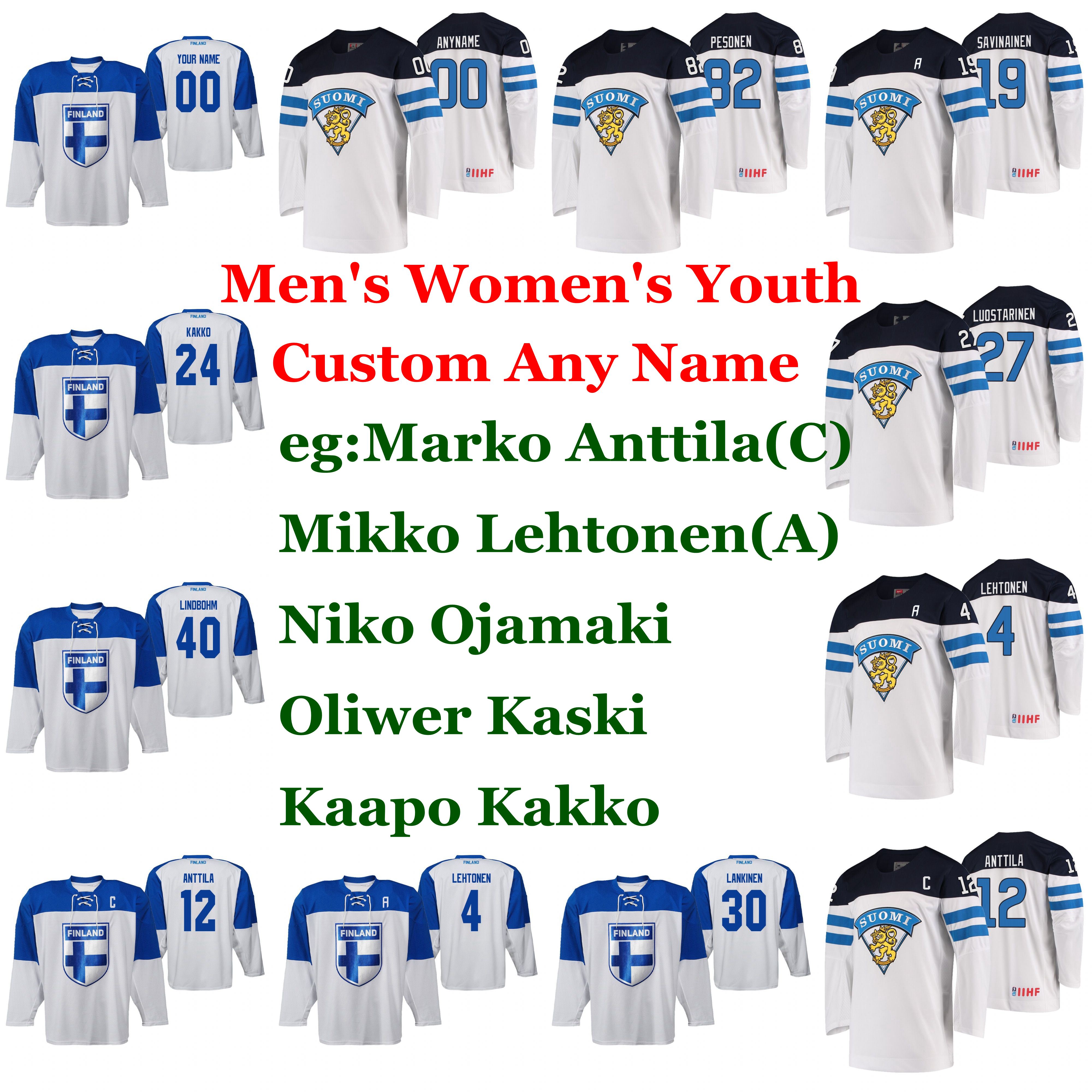 Finland 2019 IIHF World Championship Hockey Jerseys Marko Anttila Jersey Mikko Lehtonen Niko Ojamaki Harri Pesonen Kaapo Kakko Custom Stitch, Mens black white
Finland 2019 IIHF World Championship Hockey Jerseys Marko Anttila Jersey Mikko Lehtonen Niko Ojamaki Harri Pesonen Kaapo Kakko Custom Stitch, Mens black white