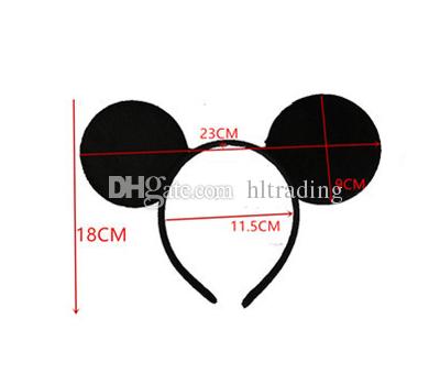 6 Colors Girls hair accessories Mouse ears headband hair band Baby kids cute Halloween Christmas cosplay headdress hoop A