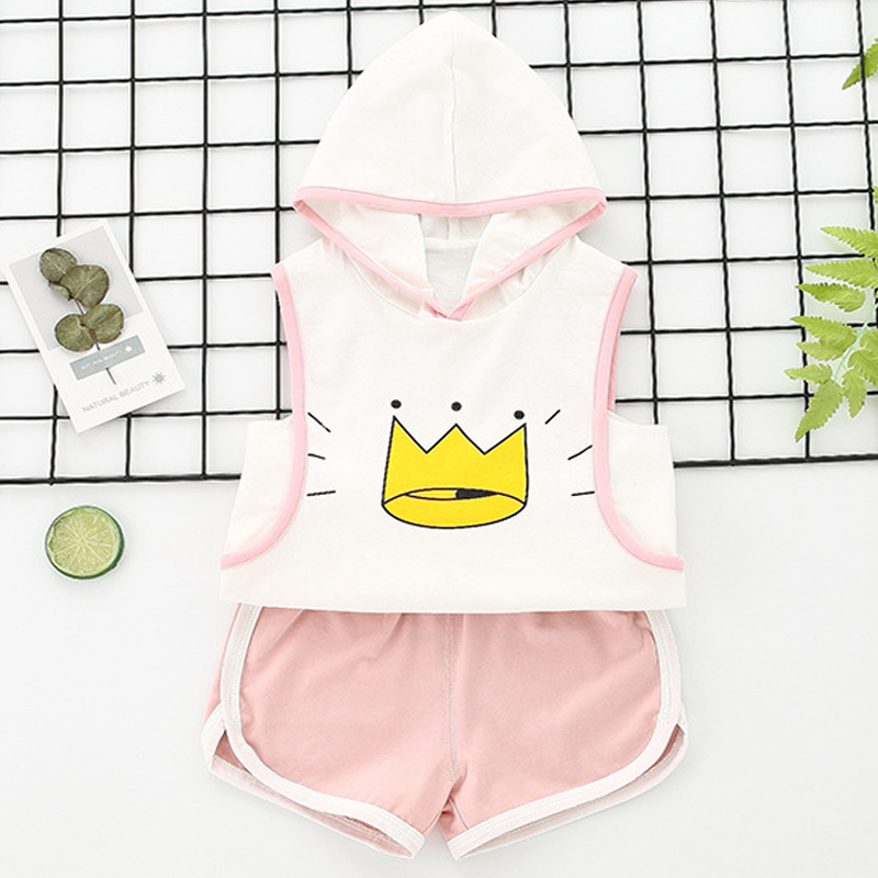 Hooded Baby Clothes Boys Girls Summer Sets Fashion Sleeveless Crown Print Vest + Shorts for 1 2 3 4 Years Kids Cotton Dress, Yellow clothes
Hooded Baby Clothes Boys Girls Summer Sets Fashion Sleeveless Crown Print Vest + Shorts for 1 2 3 4 Years Kids Cotton Dress, Yellow clothes