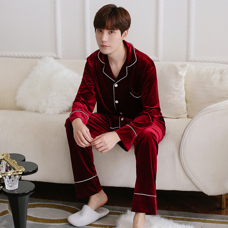 Burgundy Winter Velour Pajamas Sets Mens Shirt Pants Sleepwear Male Home Wear Nightgown Suit Robe Bath Gown Sleepshirts -XXL, Gray
Burgundy Winter Velour Pajamas Sets Mens Shirt Pants Sleepwear Male Home Wear Nightgown Suit Robe Bath Gown Sleepshirts -XXL, Gray
