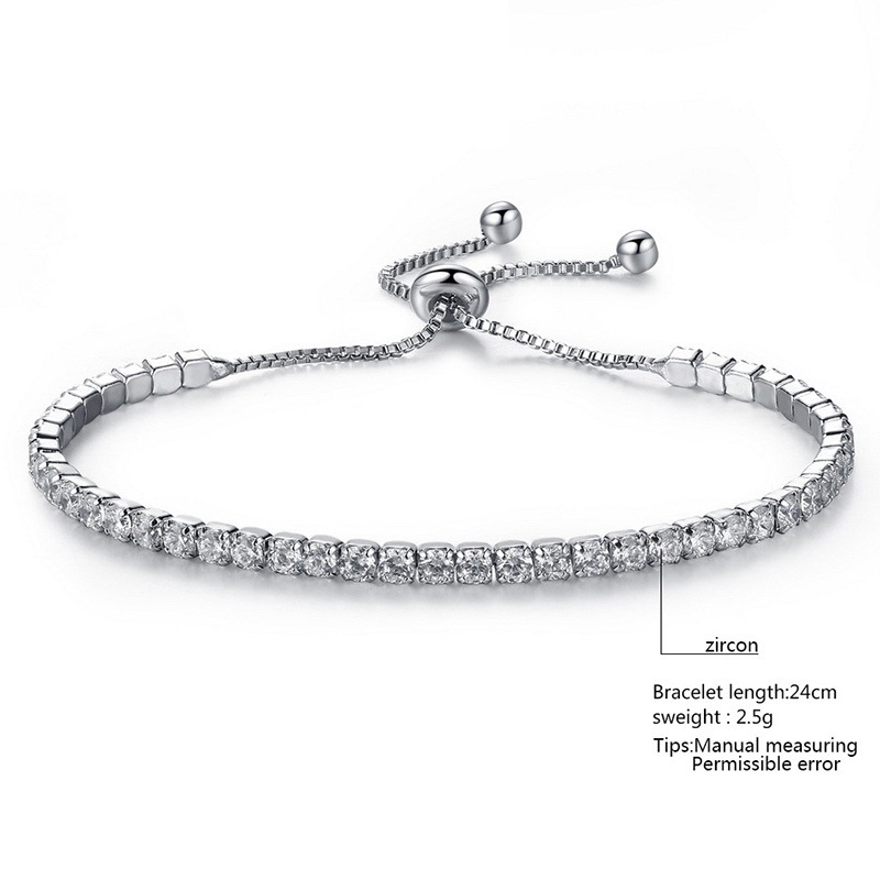 Fashion crystal ladies bracelet light micro-inlaid zircon bracelet female simple adjustable hand Party Jewelry Adjustable Bracelet For Women