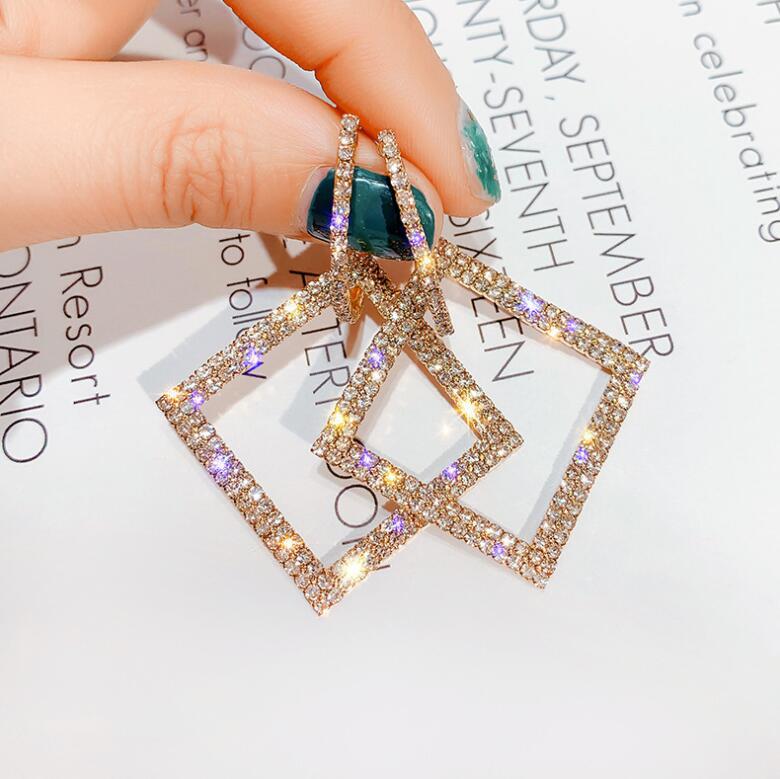 S970 Fashion Jewelry S925 Silver Post Diamond Square Earrings Lady Elegant Earrings
S970 Fashion Jewelry S925 Silver Post Diamond Square Earrings Lady Elegant Earrings