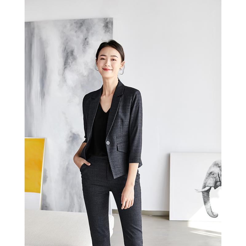 2020 Fashion Ladies Pants Suits Women Business Suits Black Blazer and Jacket Set Workwear Female Office Uniform Design 2 Pieces, Black skirt set
2020 Fashion Ladies Pants Suits Women Business Suits Black Blazer and Jacket Set Workwear Female Office Uniform Design 2 Pieces, Black skirt set