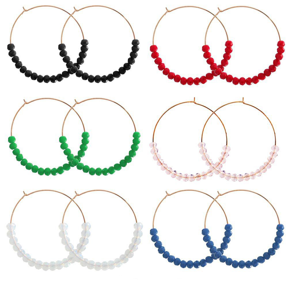 Retro Exaggerated Large Round Handmade Beaded Earrings Dangle Geometric Crystal Hoop Eardrop Women Jewelry Statement Gift Accessory 10Colors
Retro Exaggerated Large Round Handmade Beaded Earrings Dangle Geometric Crystal Hoop Eardrop Women Jewelry Statement Gift Accessory 10Colors