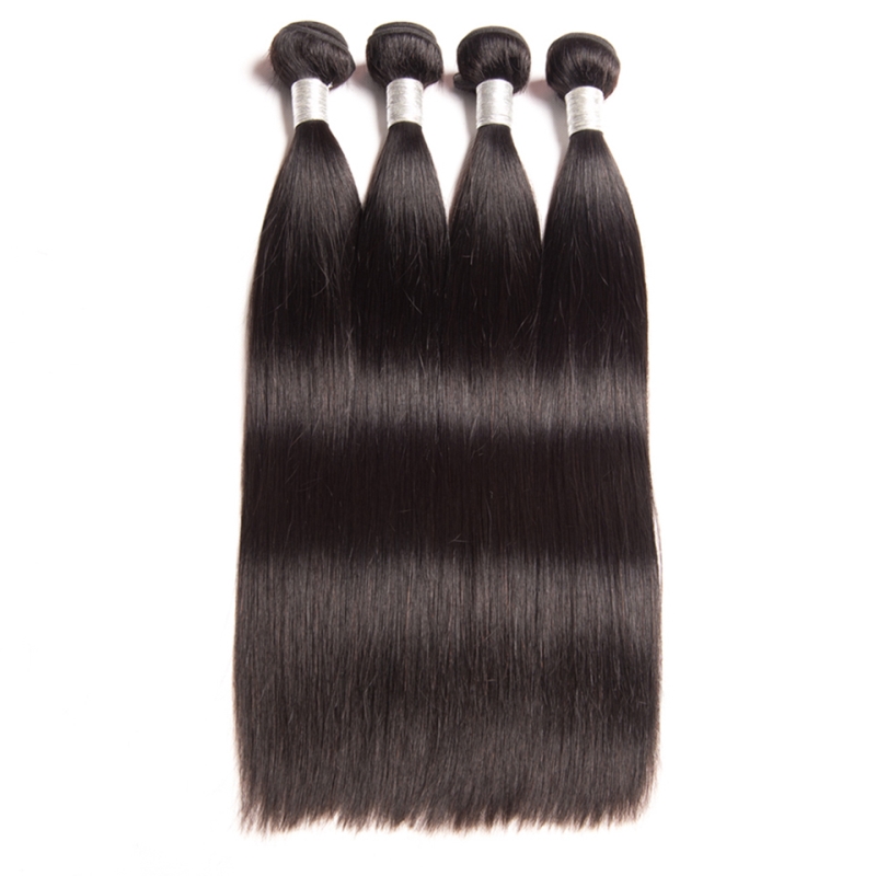 Brazilian Peruvian Human Hair Malaysian Indian Virgin Hair Extensions Straight Sample 1 Piece One Bundle 10-40inch Double Wefts