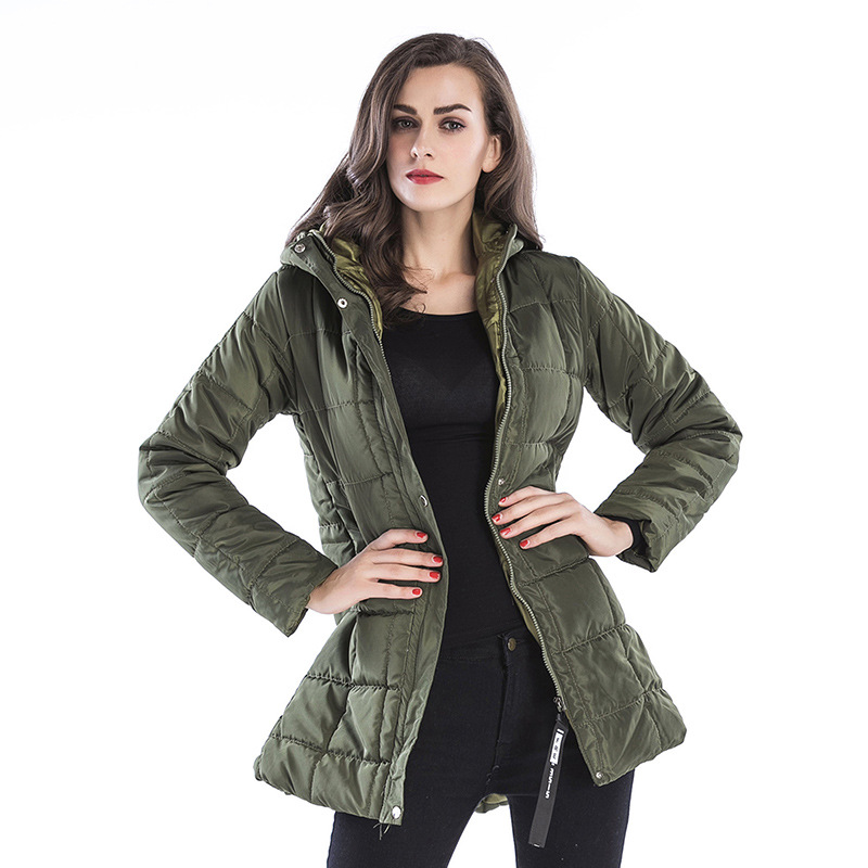 2018 winter large size women' long coat with hat cotton padded long sleeve solid color zipper coat, Black
2018 winter large size women' long coat with hat cotton padded long sleeve solid color zipper coat, Black