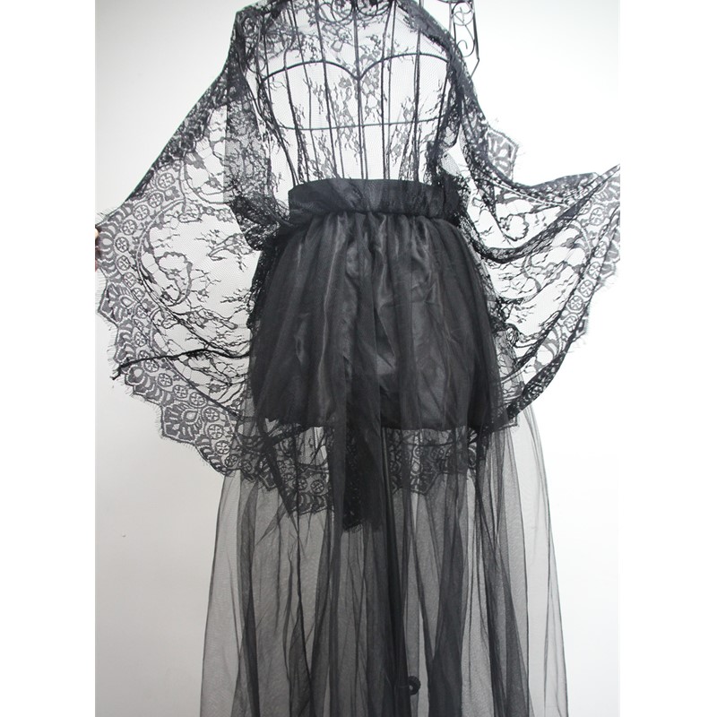 Newest Women's Casual High Stretch Solid Black 3-Layer Long Floral Lace Mesh Skirt Party Club Dancing Wearing S-XXL Drop Ship