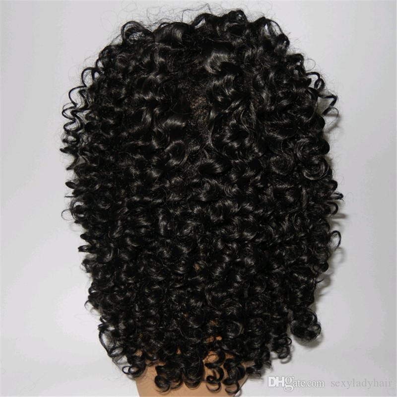 Top Sale 150density Kinky Curly Wigs Synthetic Lace Front Wigs With Baby Hair Heat Resistant Hair Wigs for africa american