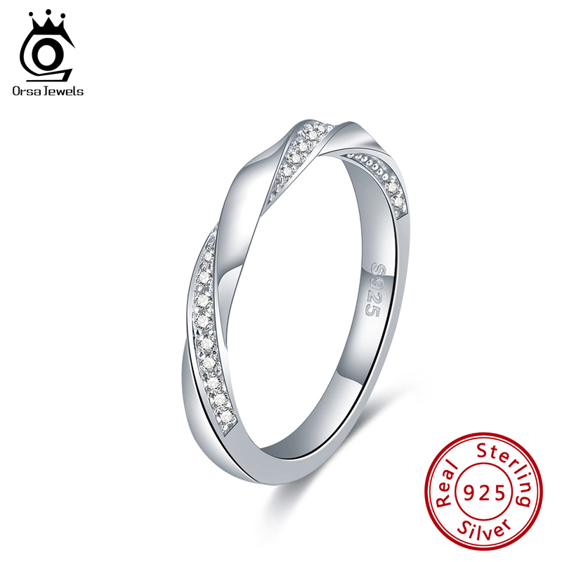 Cluster Rings ORSA JEWELS Classical Authentic 925 Silver Twist Wedding Bands With Zircon Woman Girl Ring Jewelry Gift Wholesale OSR219
Cluster Rings ORSA JEWELS Classical Authentic 925 Silver Twist Wedding Bands With Zircon Woman Girl Ring Jewelry Gift Wholesale OSR219