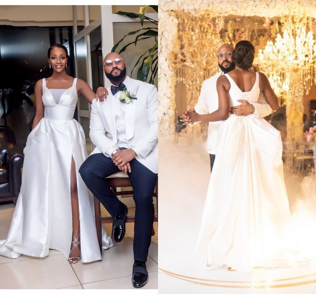 2022 Simple High Slit wedding dress with Straps Satin A line Square Neck Corset Back Long Wedding Dresses Bridal Gowns Custom Made, Yellow
2022 Simple High Slit wedding dress with Straps Satin A line Square Neck Corset Back Long Wedding Dresses Bridal Gowns Custom Made, Yellow