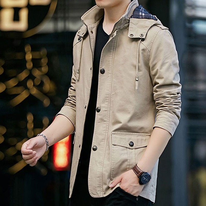 Trench Coat Men Windbreaker Casual Mens Jackets Hooded Male Trench Coats Men Overcoat Turn-down Collar Fashion Men's Clothing, Yellow
Trench Coat Men Windbreaker Casual Mens Jackets Hooded Male Trench Coats Men Overcoat Turn-down Collar Fashion Men's Clothing, Yellow