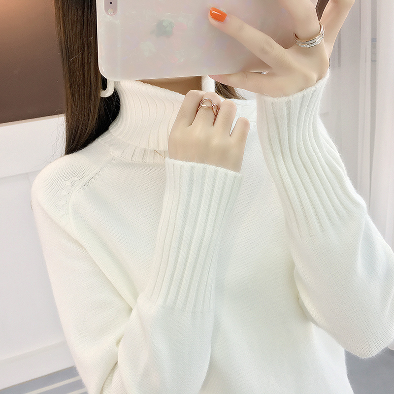 Ladies sweater autumn and winter new Women sweater 2020 high collar pull over long-sleeved ladies knitting, Black
Ladies sweater autumn and winter new Women sweater 2020 high collar pull over long-sleeved ladies knitting, Black