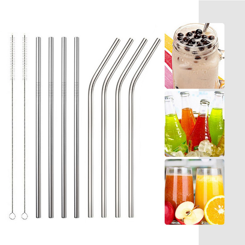Hifuar 1/2/4pcs Reusable Stainless Steel Straw Metal Drinking Straw With Cleaner Brush For Home Party Barware Bar Accessories
Hifuar 1/2/4pcs Reusable Stainless Steel Straw Metal Drinking Straw With Cleaner Brush For Home Party Barware Bar Accessories