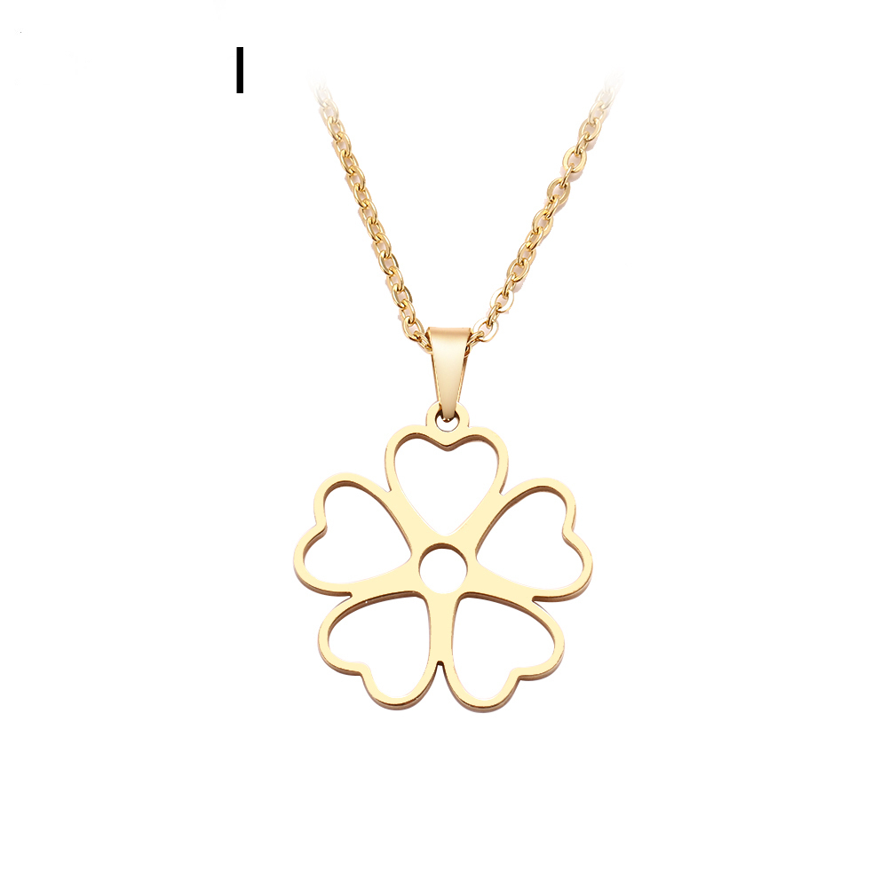 Jewelry Stainless Steel Necklace For Women Five-leaf Flower Heart Gold/silver Color Choker Pendant Necklace Engagement Jewelry For Girls
Jewelry Stainless Steel Necklace For Women Five-leaf Flower Heart Gold/silver Color Choker Pendant Necklace Engagement Jewelry For Girls