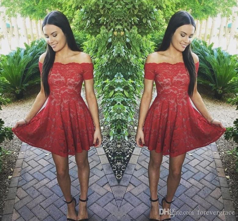 2019 Cheap Red Lace Short Homecoming Dress A Line Off the Shoulder Juniors Sweet 15 Graduation Cocktail Party Dress Plus Size Custom Made, Green
2019 Cheap Red Lace Short Homecoming Dress A Line Off the Shoulder Juniors Sweet 15 Graduation Cocktail Party Dress Plus Size Custom Made, Green