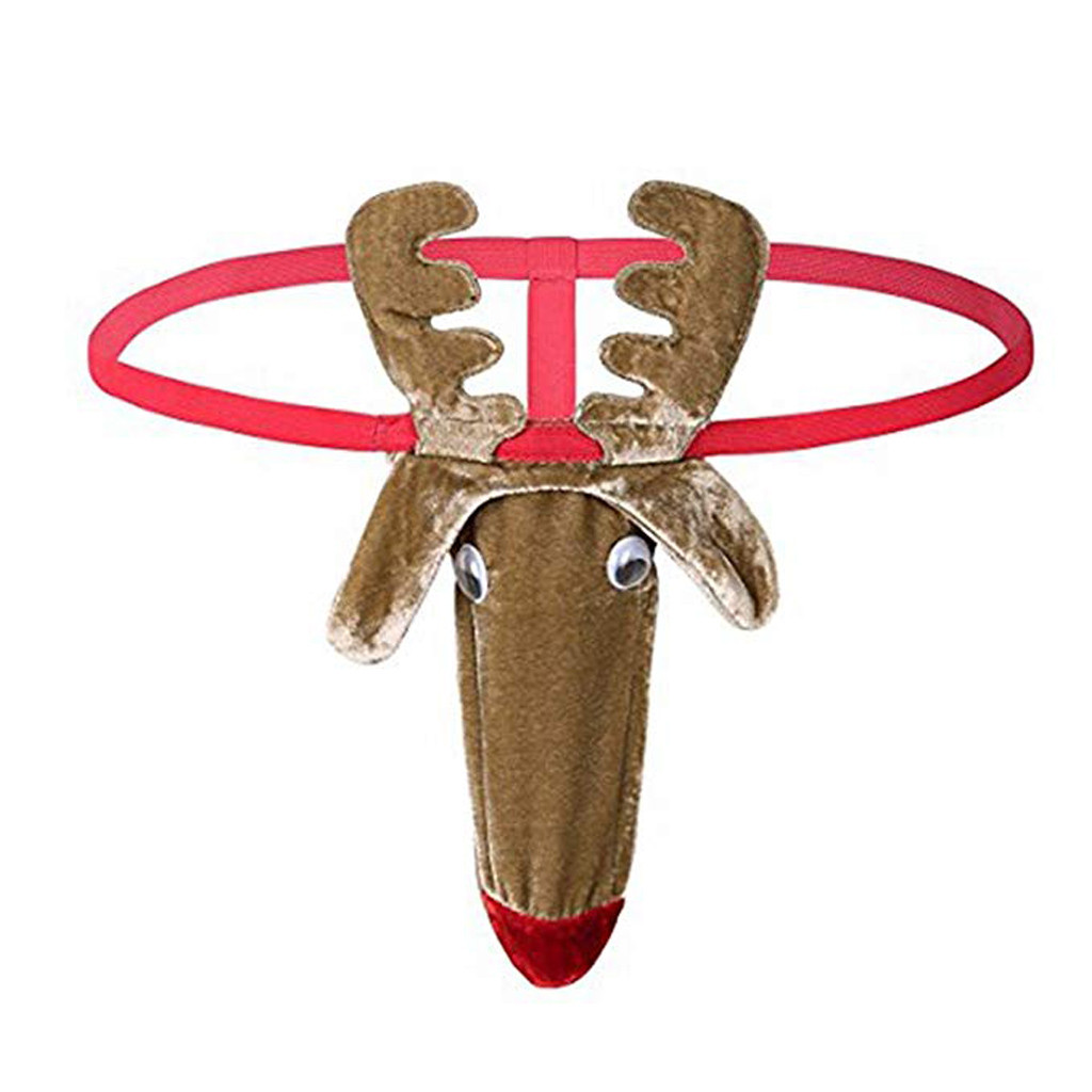 Men's G-Strings Sexy Lingerie Mens Gay Panties One-piece Christmas Reindeer Pattern Mankini Thong Costume Underwear Underpants 2021, Brown
Men's G-Strings Sexy Lingerie Mens Gay Panties One-piece Christmas Reindeer Pattern Mankini Thong Costume Underwear Underpants 2021, Brown