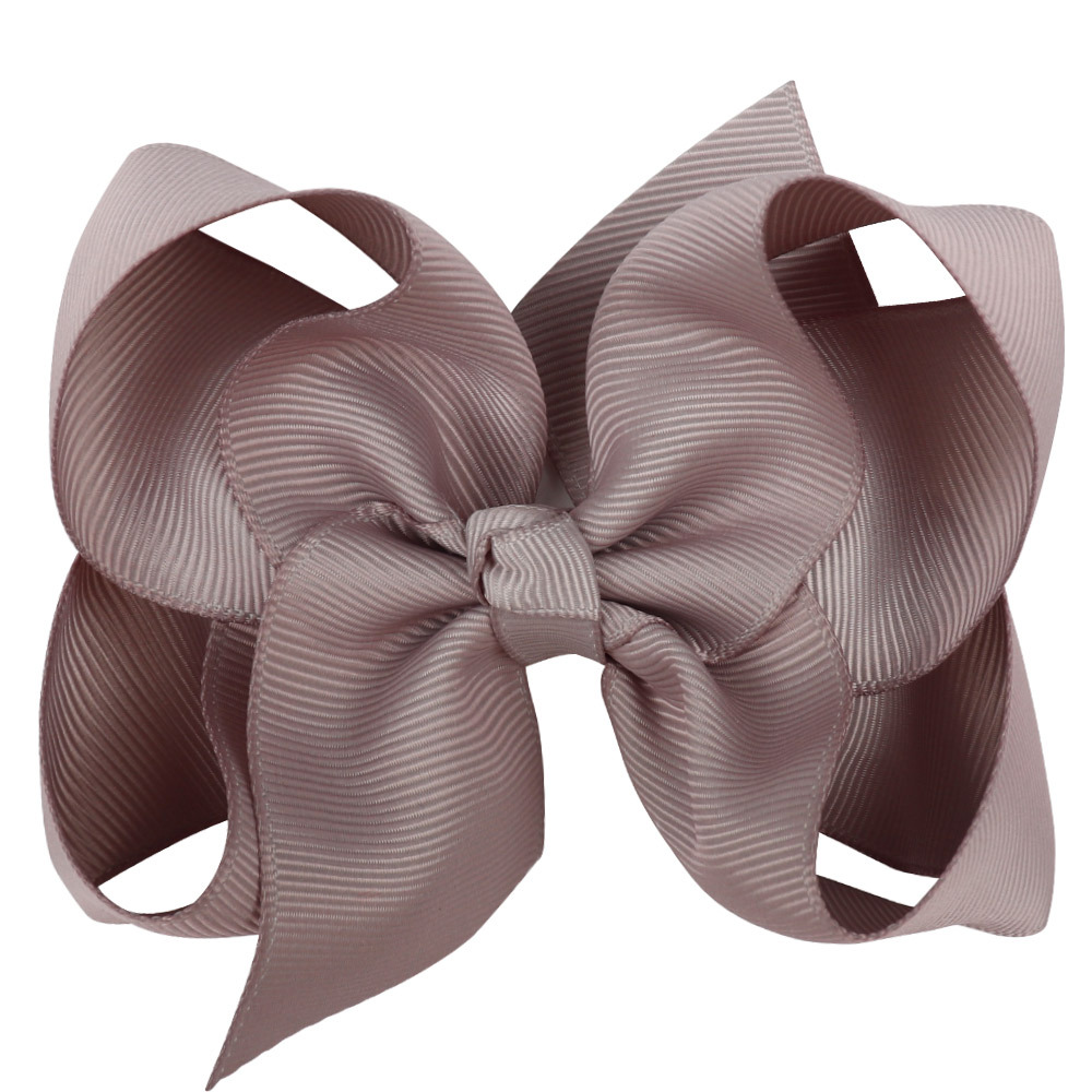 30pcs/lot 4 Inch Solid Hair Bow With Clip Girls Grosgrain Ribbon Hairbows Boutique Handmade Hairpin For Kids Hair Accessories