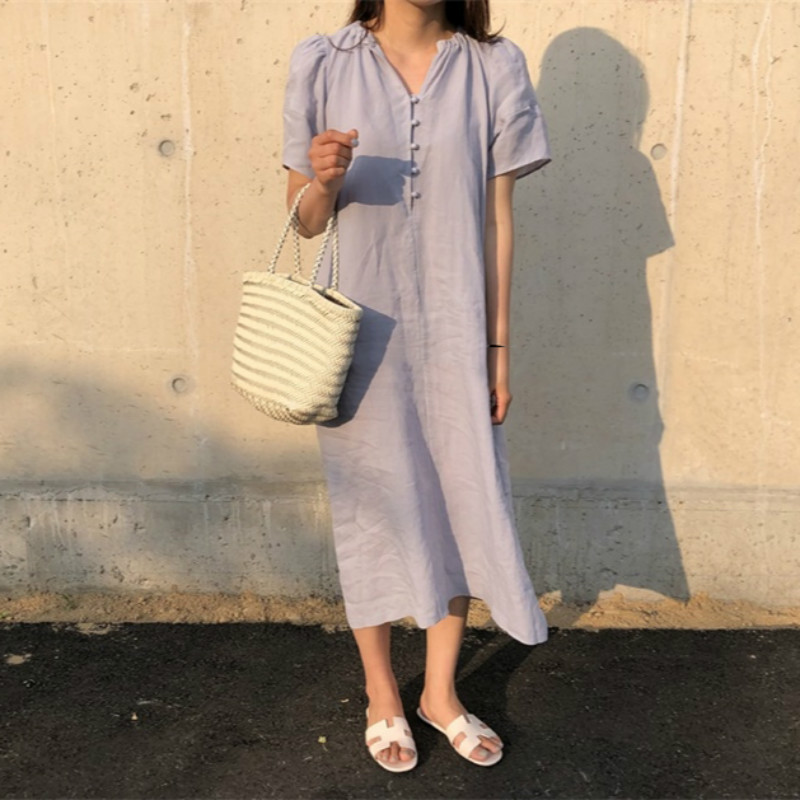 Women Summer Vintage Blue V Neck Long Shirt Dress Short Sleeve Straight Loose Midi Sundress Solid Color
Women Summer Vintage Blue V Neck Long Shirt Dress Short Sleeve Straight Loose Midi Sundress Solid Color