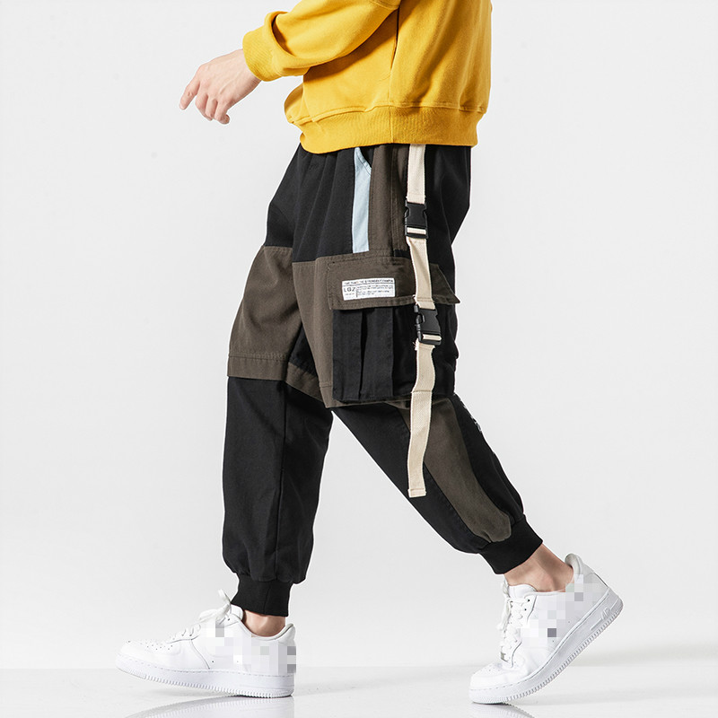 Januarysnow Autumn Sweatpants Joggers Men Streetwear Ribbons Pockets Cargo Pants Patchwork Casual Ankle-length Trousers Men, Black
Januarysnow Autumn Sweatpants Joggers Men Streetwear Ribbons Pockets Cargo Pants Patchwork Casual Ankle-length Trousers Men, Black