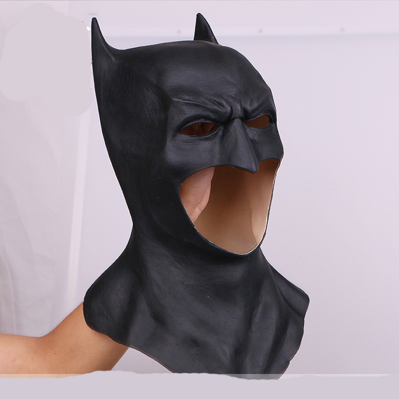 Top Grade Famous movie Batman Masks Adult Halloween Mask Full Face Latex Caretas Movie Bruce Wayne Cosplay Toy Props1077392