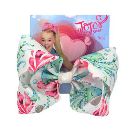 8 Inch Bow for Girls Jojo Siwa Large unicorn Hair Bows for Girls with Clips Bowknot Handmade Girl Hair Accessory 10pcs