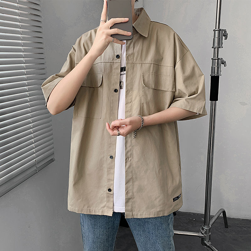 2020 summer new cotton students Korean version casual wild loose style short-sleeved Hot shirt men streetwear Free shipping, Black
2020 summer new cotton students Korean version casual wild loose style short-sleeved Hot shirt men streetwear Free shipping, Black
