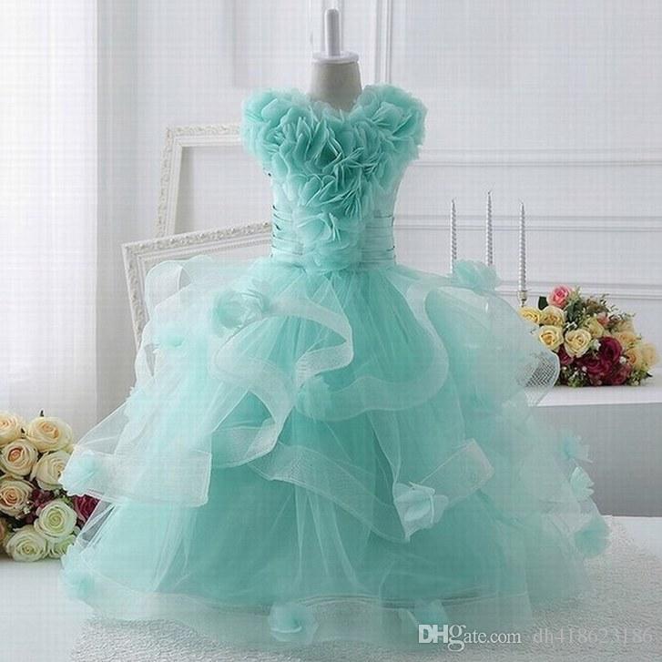 New Charming Princess Dance Performance Pageant Flower Girl Dress Party Prom Gowns Special occasion Children Dress YTZ205
