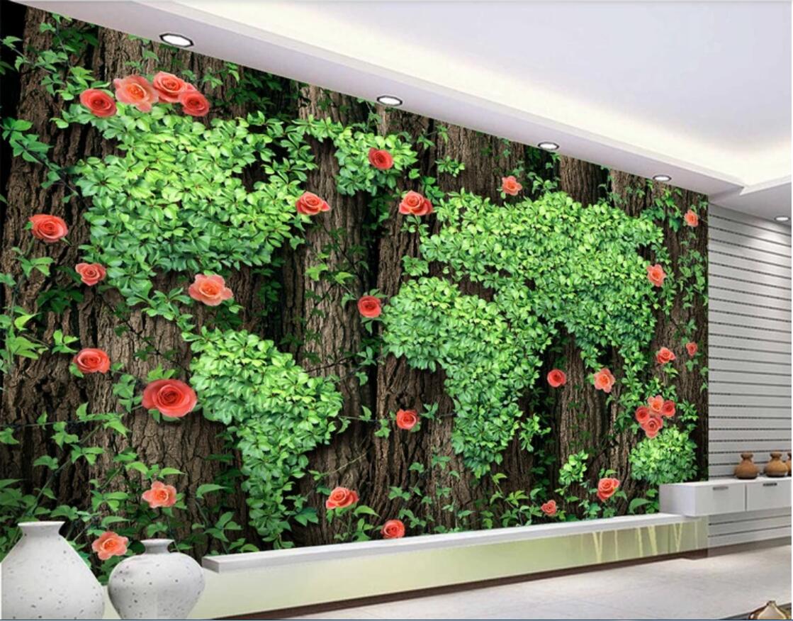 3d wallpaper custom photo mural Big tree rose vines green leaves 3D TV background wall home decor wall art pictures wall art canvas pictures, Non-woven fabric
3d wallpaper custom photo mural Big tree rose vines green leaves 3D TV background wall home decor wall art pictures wall art canvas pictures, Non-woven fabric